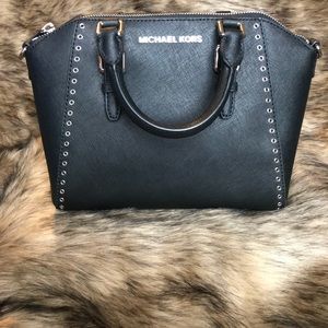 Michael Kors Leather Ciara Grommet Handbag